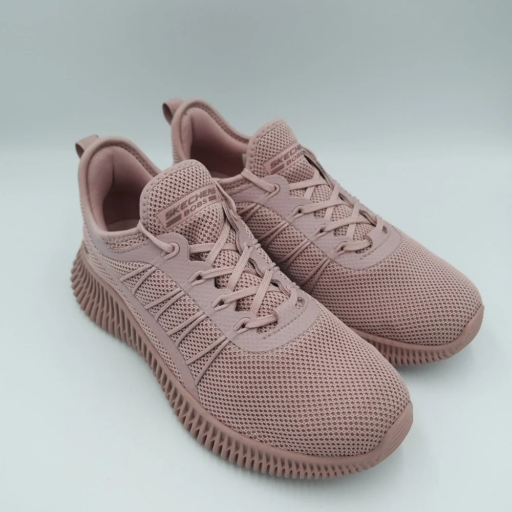 Skechers BOBS Sport Squad Mauve Pink Knit Sneakers 117417 Womens 6.5